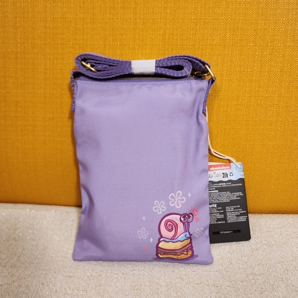 Loungefly Nickelodeon Spongebob  Square Pants Patrick Purple Passport Bag NEW - Picture 4 of 10